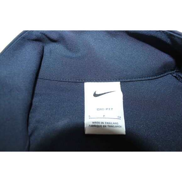 NIKE Dri-Fit Full Zip Jacket Size Small Navy Blue Lightweight Athleisure Logo - Picture 4 of 9